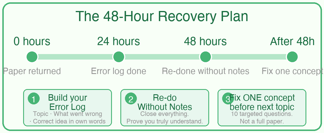 The 48-hour recovery plan — timeline diagram